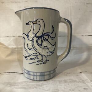 Louisville Stoneware Gaggle of Geese Pitcher goose cottagecore